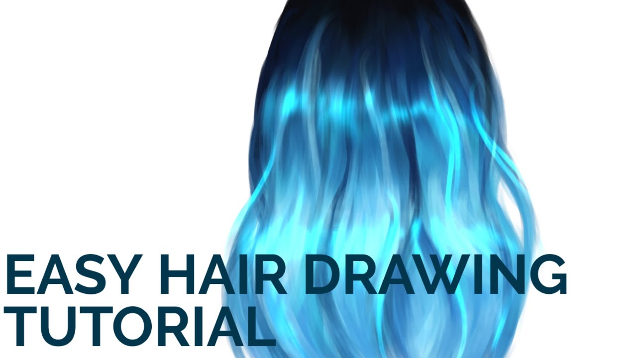 Easy Hair Drawing Tutorial (Step by step) | [Ibis Paint X]
