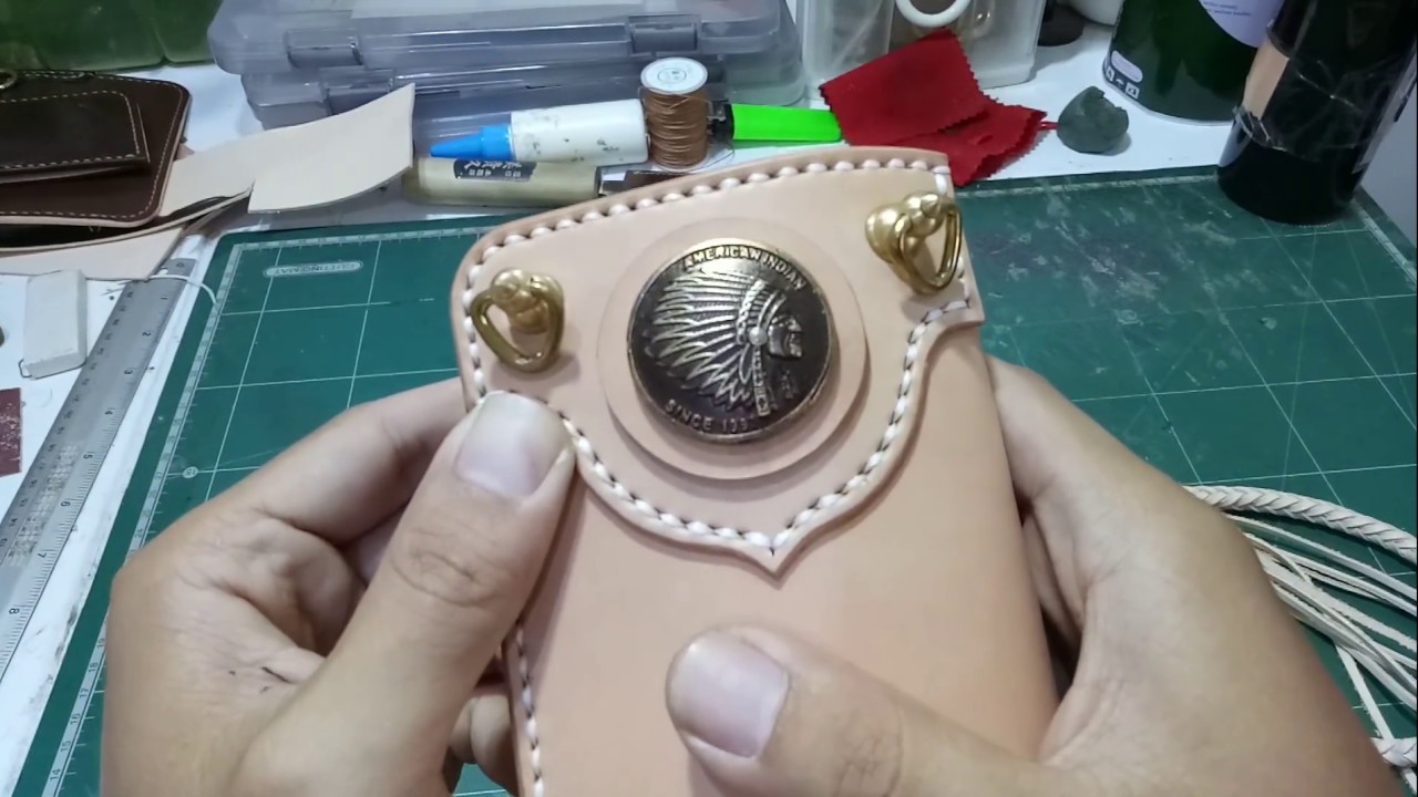 Biker wallet leather Surakan leather made in Thailand