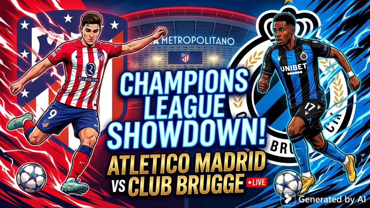Athletico Madrid vs Club Brugge Champions League Knockout Round (2nd Leg)