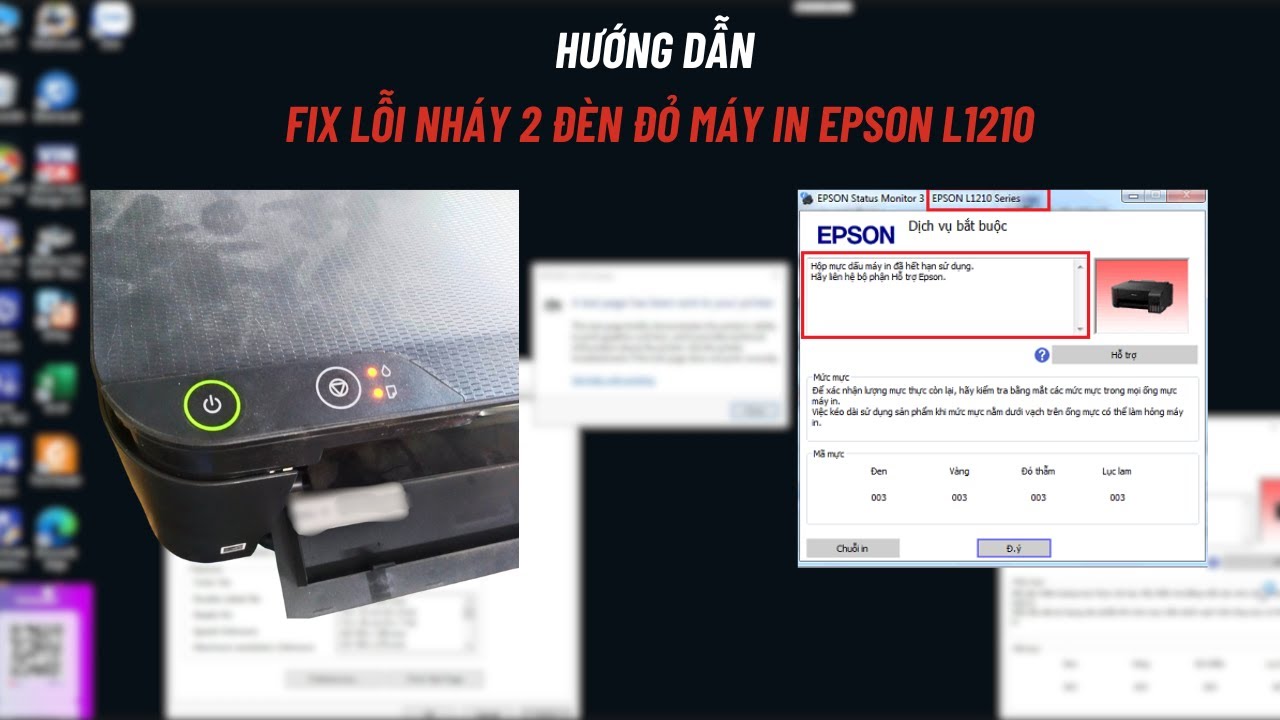 Hướng dẫn reset mực thải máy in Epson Ecotank L1210