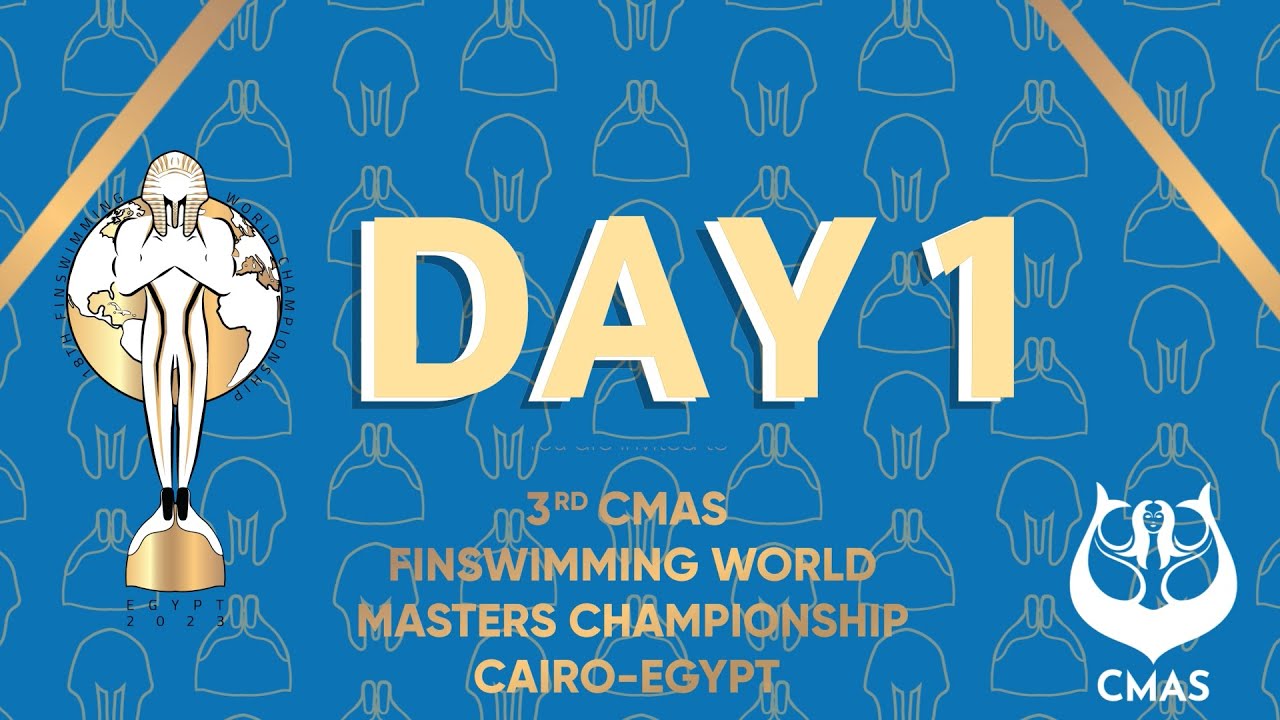 Finswimming - CMAS World Masters Championship 2023 Cairo - Day 1- Morning