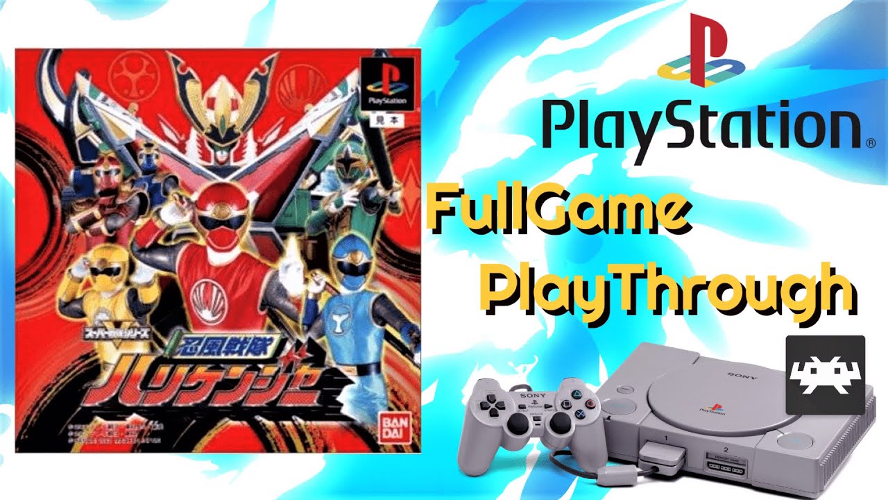 Ninpuu Sentai Hurricaneger 忍風戦隊ハリケンジャー (2002) PlayStation Full Game Playthrough in HD(Beetle PSX HW)