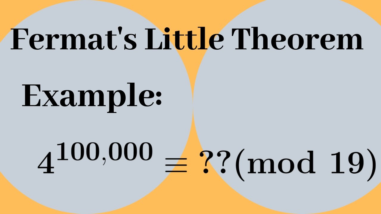 Number Theory | Fermat's Little Theorem Example 1