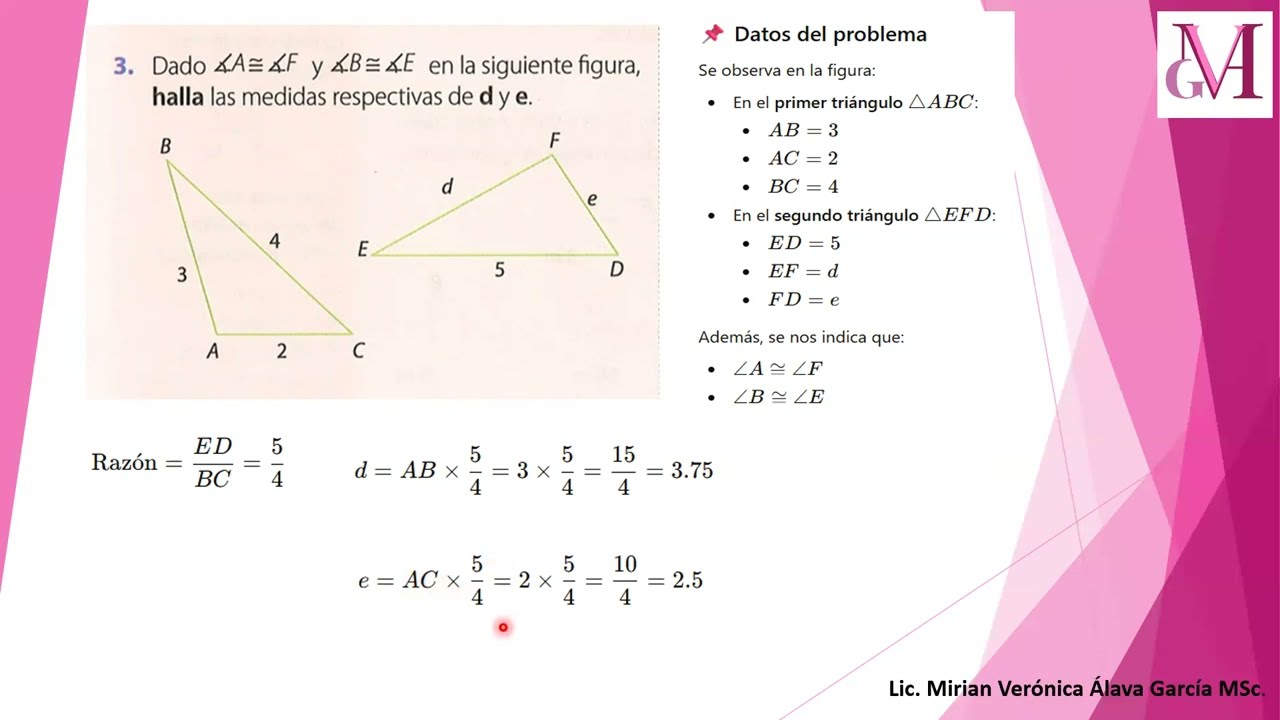CRITERIOS DE SEMEJANZA DE TRIÁNGULOS, DÉCIMO, MATEMÁTICA, PÁG. 198 Y 199