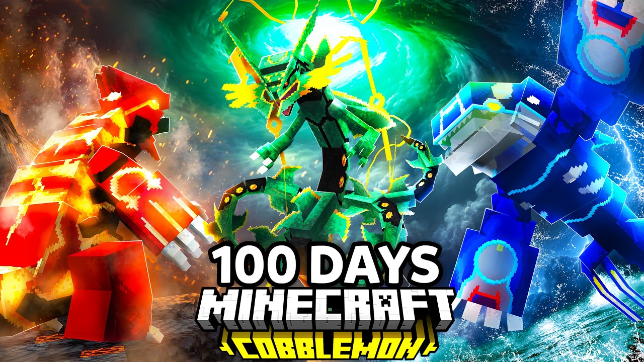 I Spent 100 Days as LEGENDARY TRIO TRAINER Pok&eacute;mon Minecraft VS. my Rival! (Duos Cobblemon)