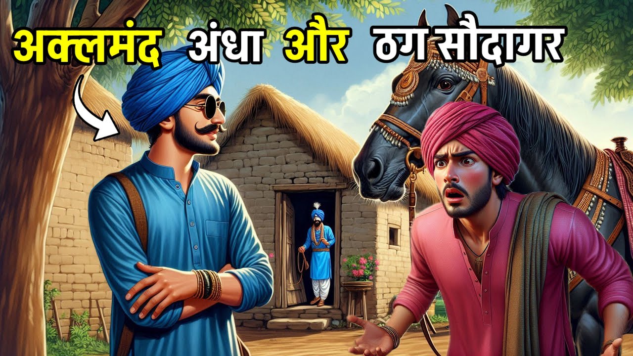 🔴 अक्लमंद अंधा और ठग सौदागर । Hindi Moral Story । kahani bed time story । cartoon story। Hindi कहानी