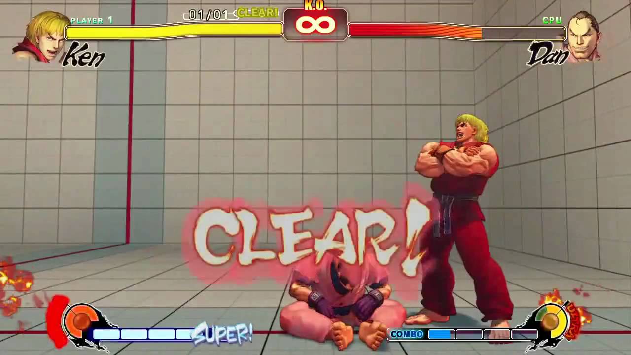Street Fighter 4 Ken Trial Combo Challenge HD Easy-Hard