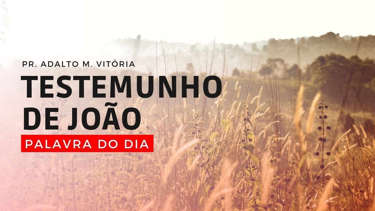 TESTEMUNHO DE JOÃO - Palavra do Dia
