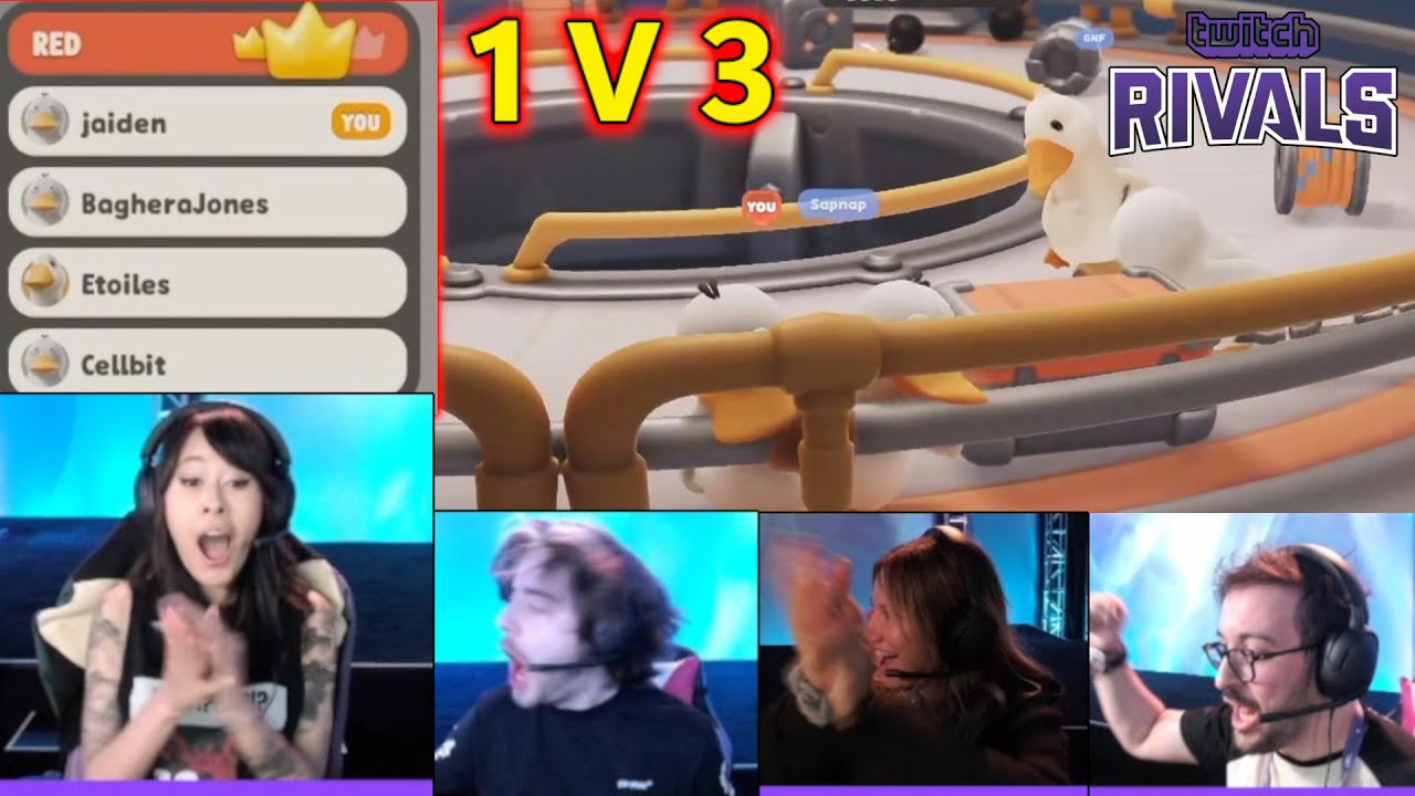 Jaiden's Legendary 1v3 Clutch Win In Party Animals! (Twitch Rivals)