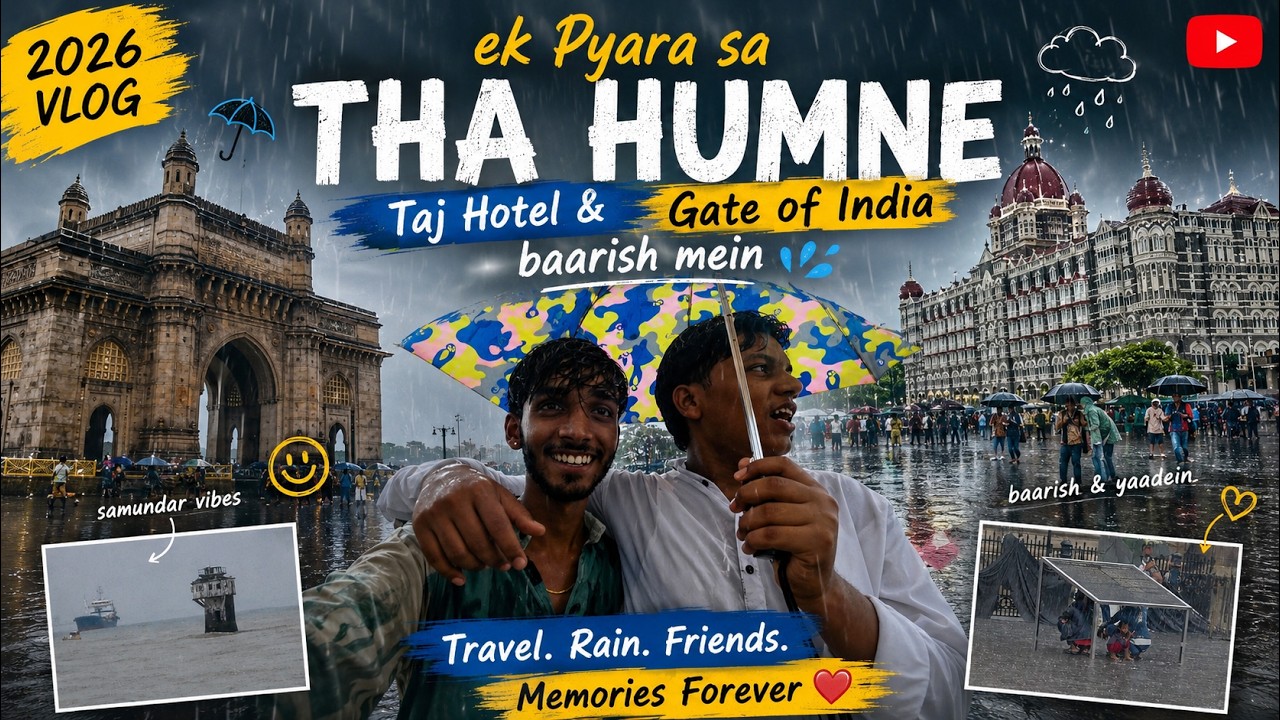 Mumbai Monsoon Vlog ❤️ | Barish Mein Taj Hotel Aur Gate of India Ka Safar