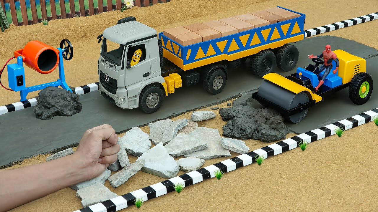 DIY Tractor Builds a Strong Concrete Highway for Heavy Trucks | Smart Construction