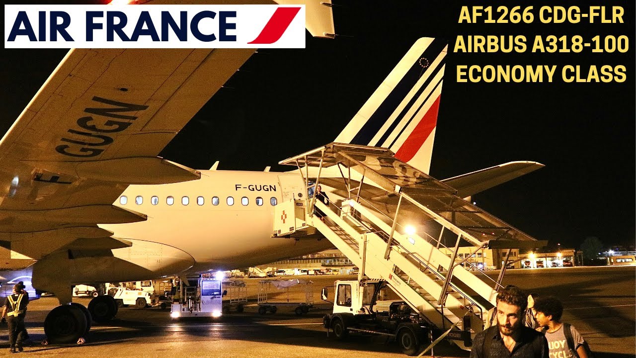 AIR FRANCE AF1266 PARIS CDG ✈ FLORENCE FLR (Airbus A318-100 - ECONOMY) FLIGHT REPORT #6