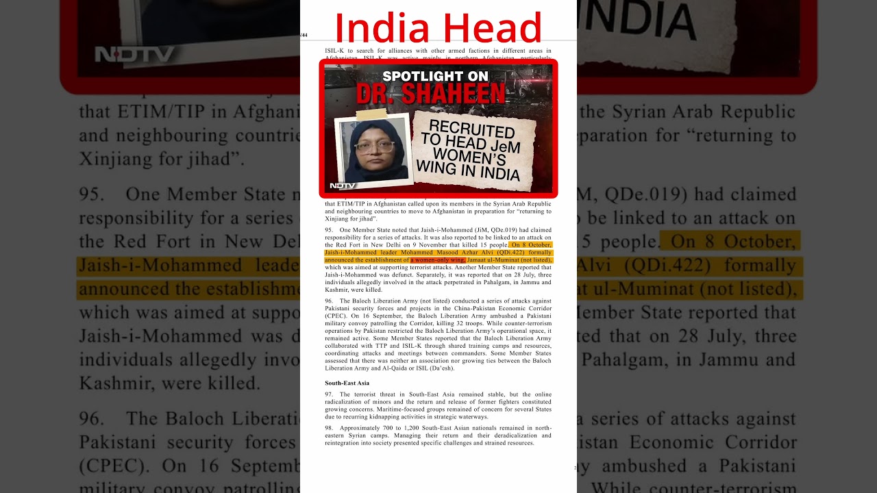PAK EXPOSED! UN CONFIRMS RED FORT LINK 🇮🇳 #geopolitics #unsc