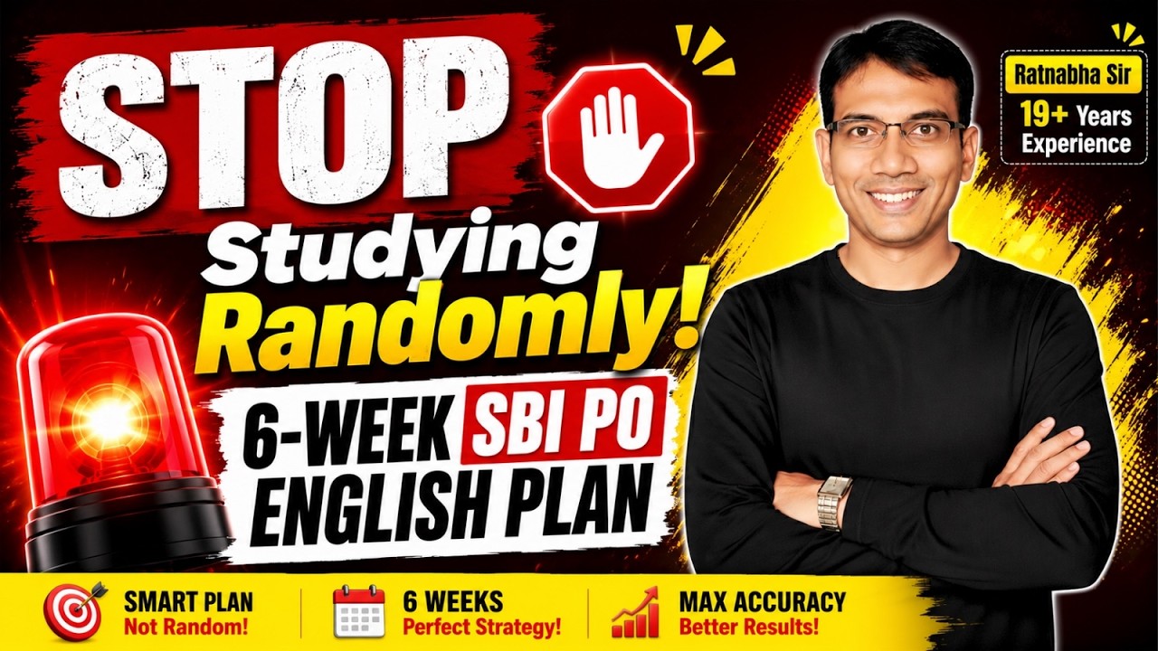 SBI PO 2026 Complete Preparation Strategy & Study Plan | Ratnabha Sir