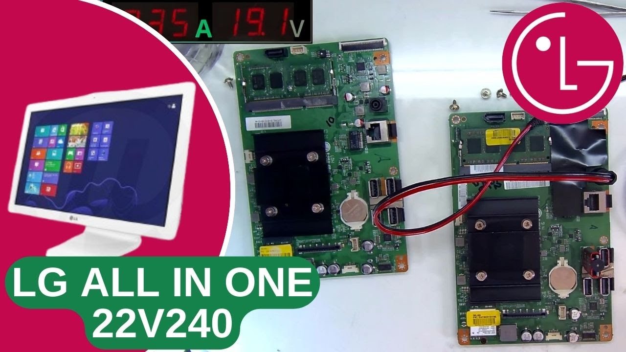Consertei 2 placas do All in One LG 22V240 em tempo recorde!
