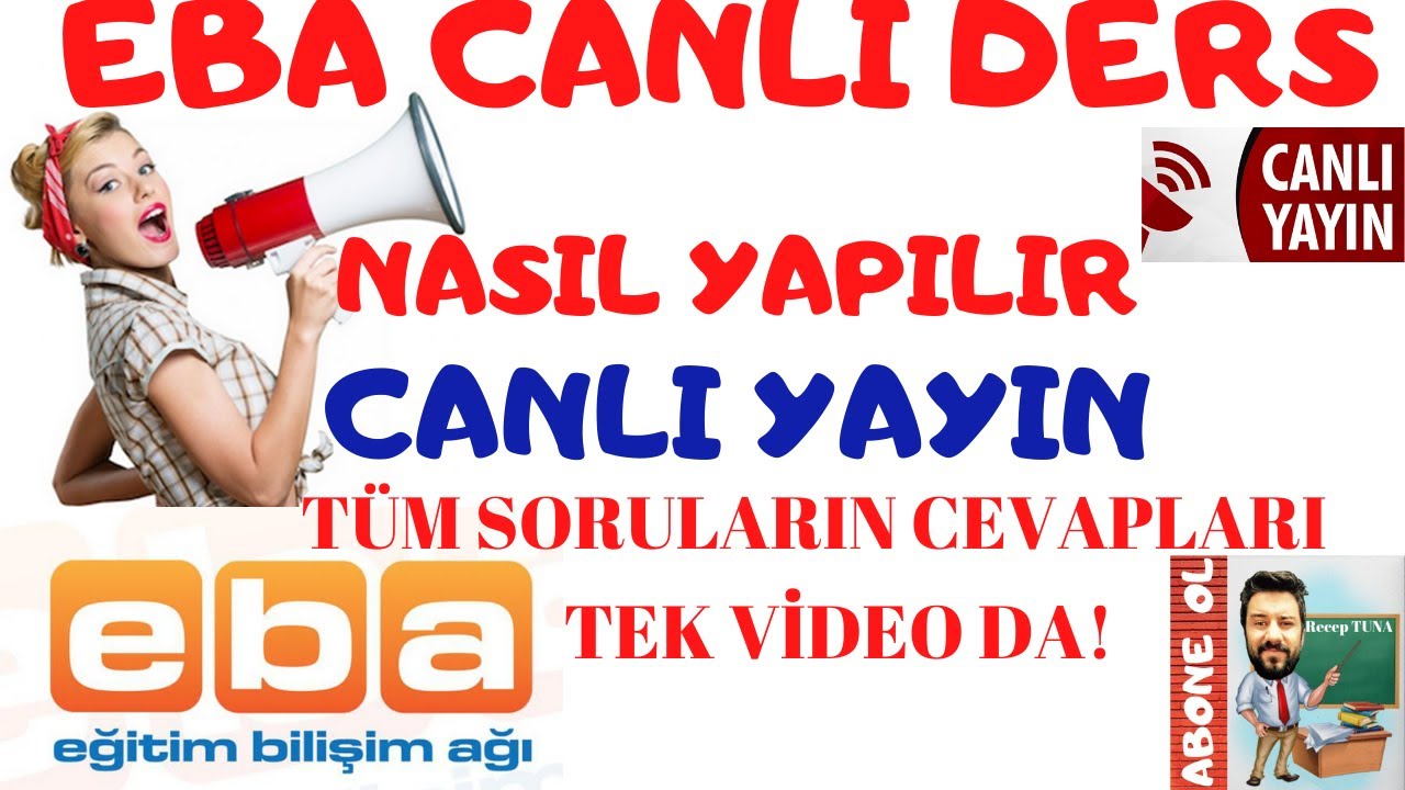 TÜRKİYE DE İLK EN AYRINTILI EBA CANLI DERS YAYINI VE CANLI DERS EKRANI. TÜM AYARLAR  NASIL YAPILIR?
