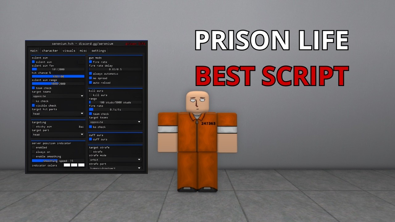 Best PRISON LIFE Script *SERENIUM* | ARREST ALL, TELEPORT, SILENT AIM