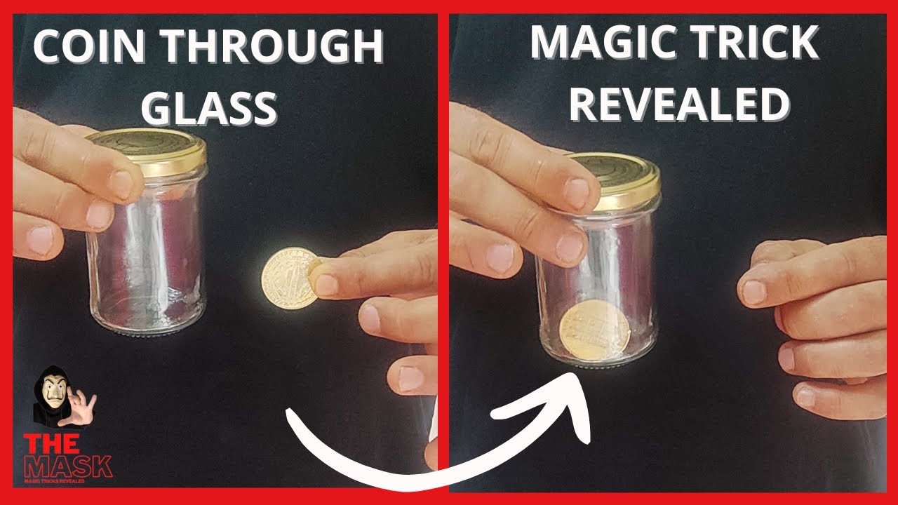 Coin Through Glass Trick Revealed 😮😱