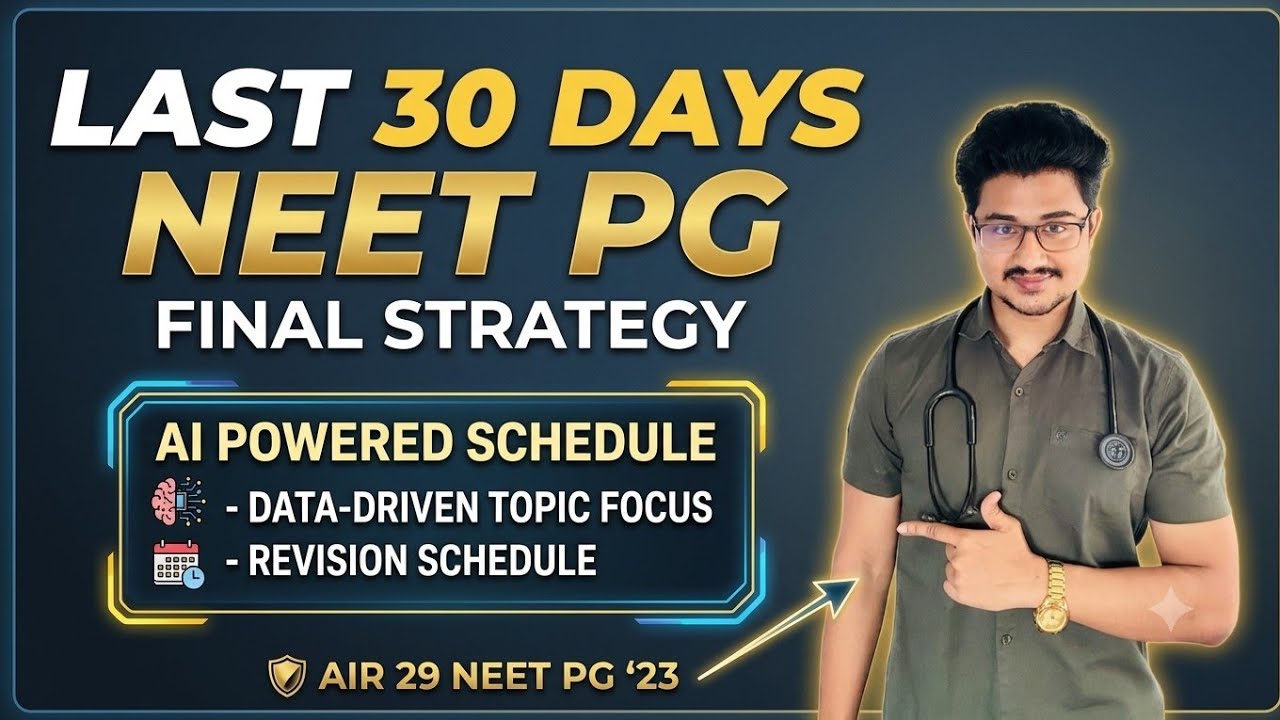 NEET PG 2026 Last 30 Days Strategy| Last 30 days Schedule| #neetpg #neetpgpreparation #neetpg2026 