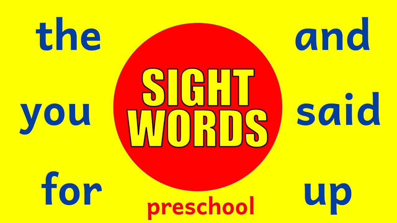 SIGHT WORDS FOR KINDERGARTEN AND PRESCHOOL - Learn to Read with Dolch High Frequency Common Words