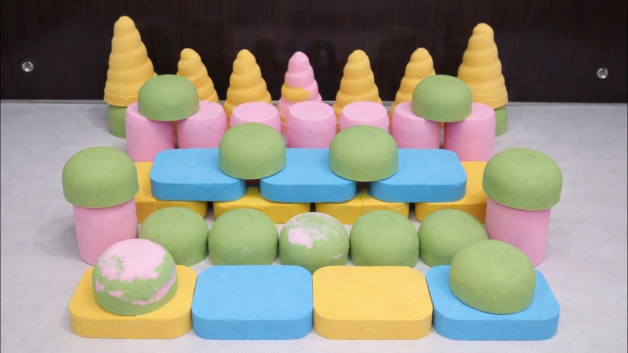 Asmr baking soda curnchy cursh | holiday rainbow🌈 New shapes | colourful baking soda Asmr#notalking 