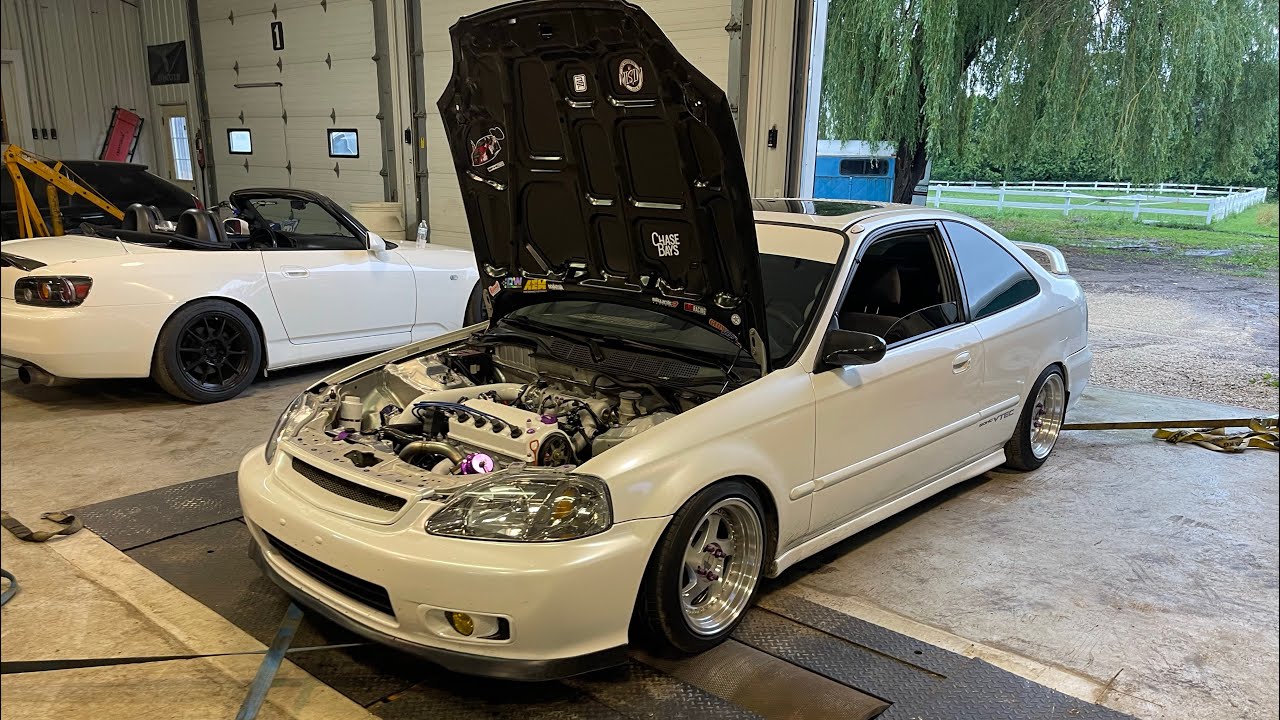 Ebay Turbo HONDA Single Cam Dyno Test + Tuning ! D16y7 (NON VTEC) VS D16y8 (VTECBABY)