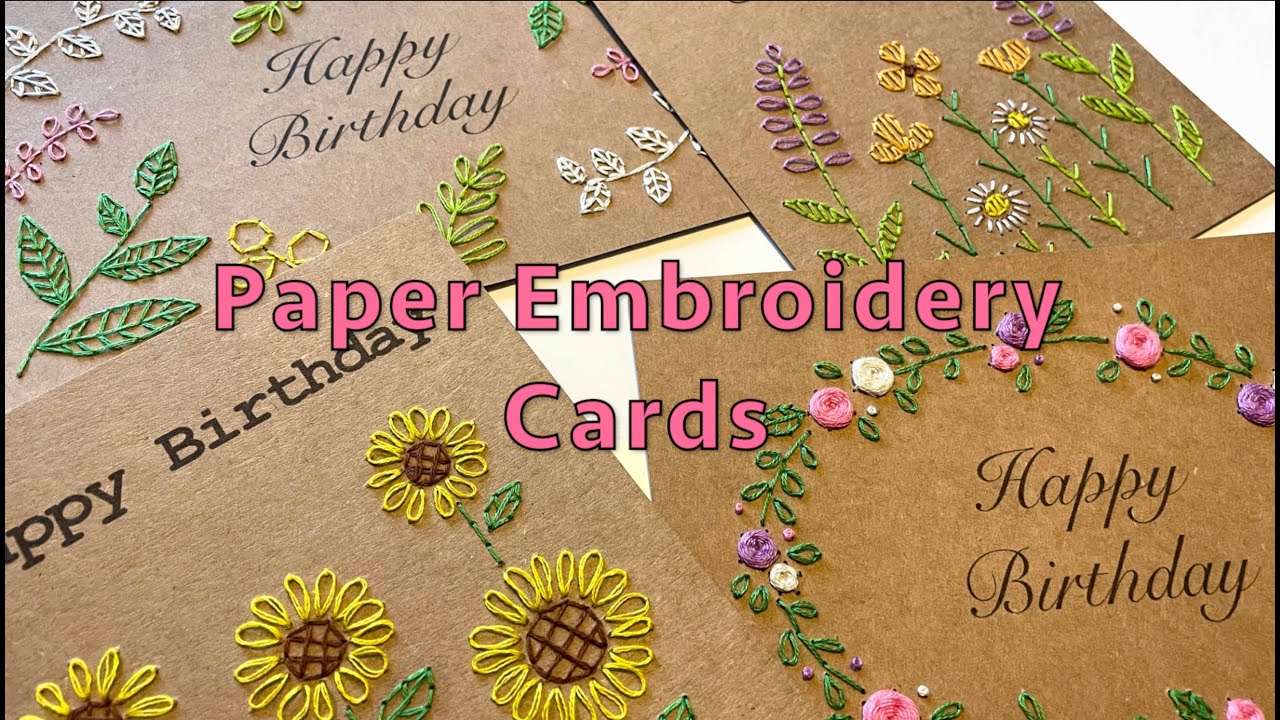 Paper Embroidery Cards