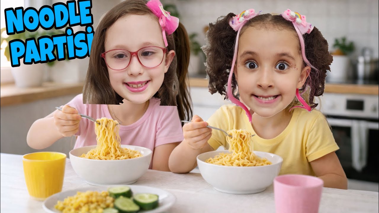 BAHAR VE BANU ALYA NOODLE İSTEDİ !! BAKALIM KİM DAHA HIZLI BİTİRECEK ?! 