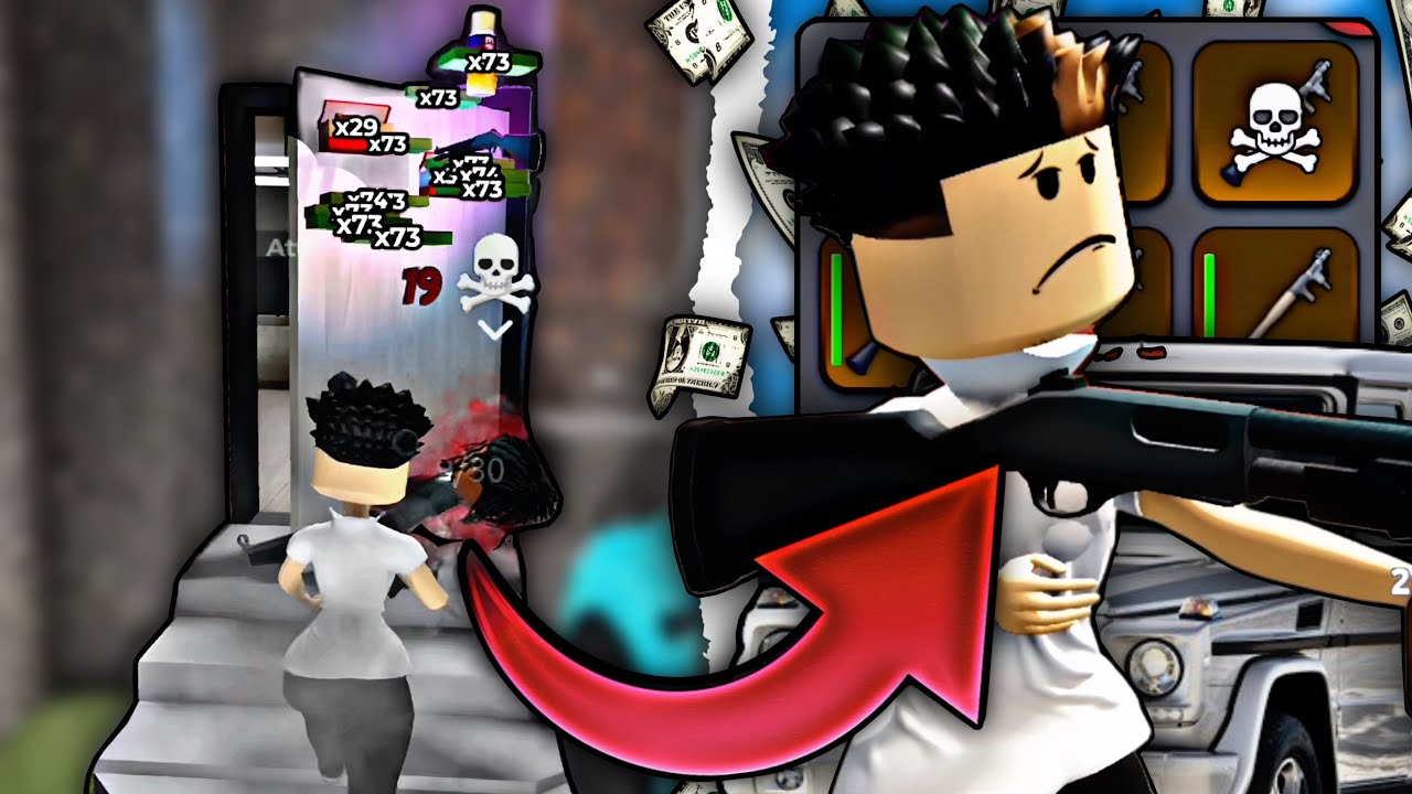 Нуб по умолчанию грабит всех в Roblox BlockSpin