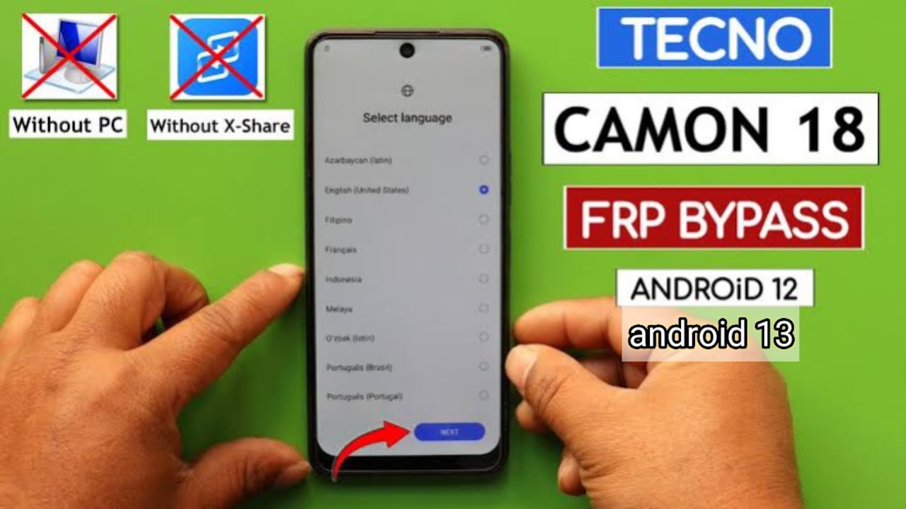 Tecno camon 18 (ch6h) Frp bypass android 12 ,13 2024 letest security