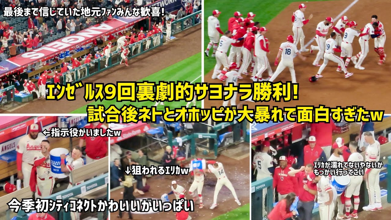 試合後のネトとオホッピが面白すぎたw ９回裏エンゼルスの劇的サヨナラ勝利！ エンゼルスの勝利はやっぱり嬉しい  現地映像 Angels エンゼルス