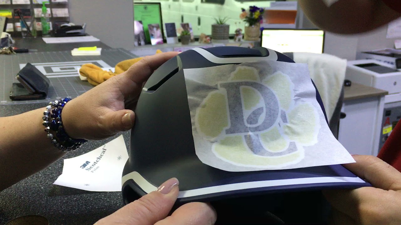 How to place the DC Tigers decal on Helmet
