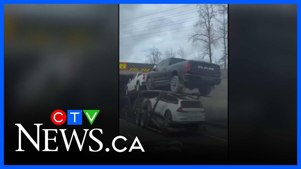 Search for driver after overpass strike