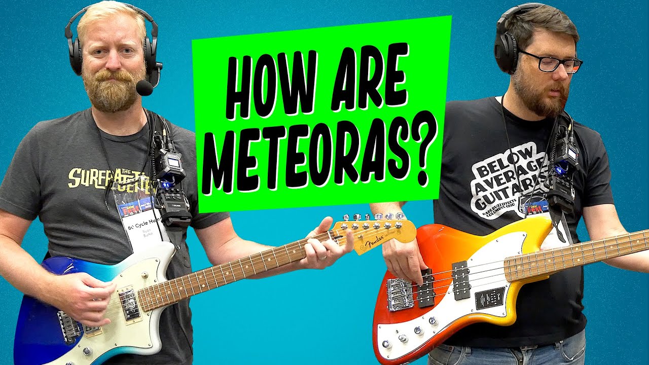 Trying out the Fender Player Plus Meteoras - Regular guitar and looooong guitar 