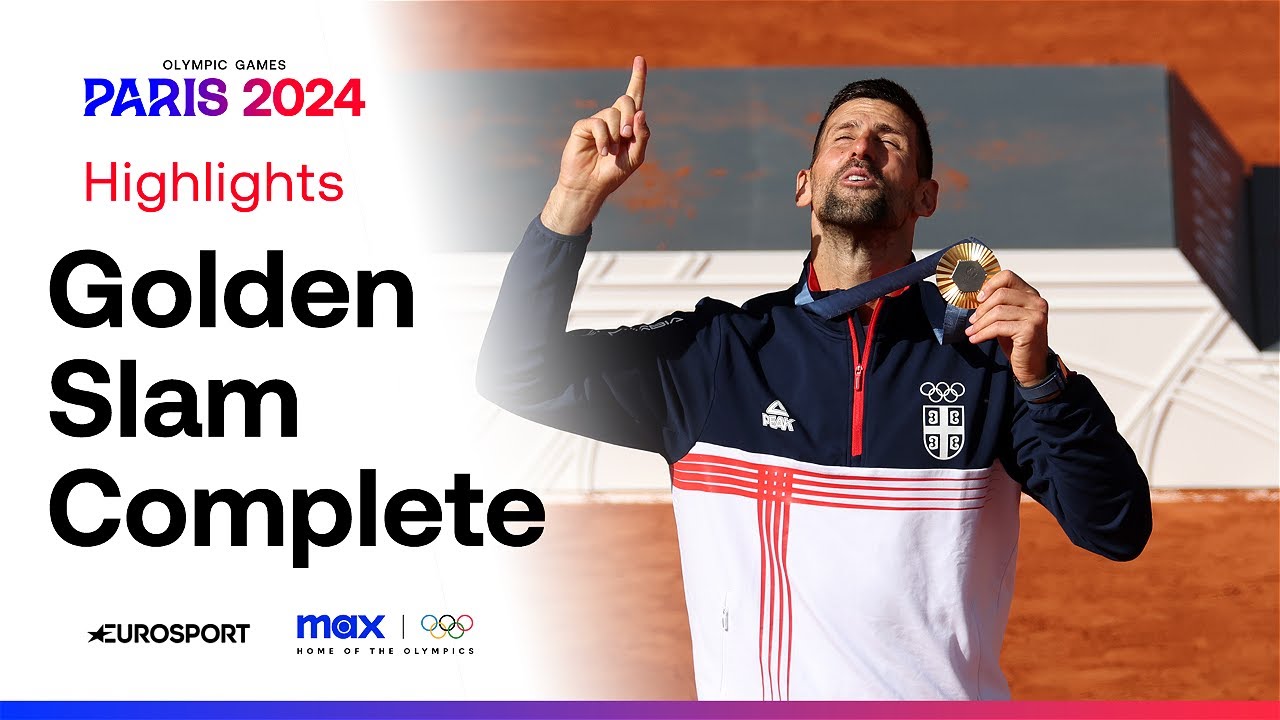 Serbia's Novak Djokovic celebrates his Olympic Gold Medal 🇷🇸🥇 | #Paris2024 #Olympics