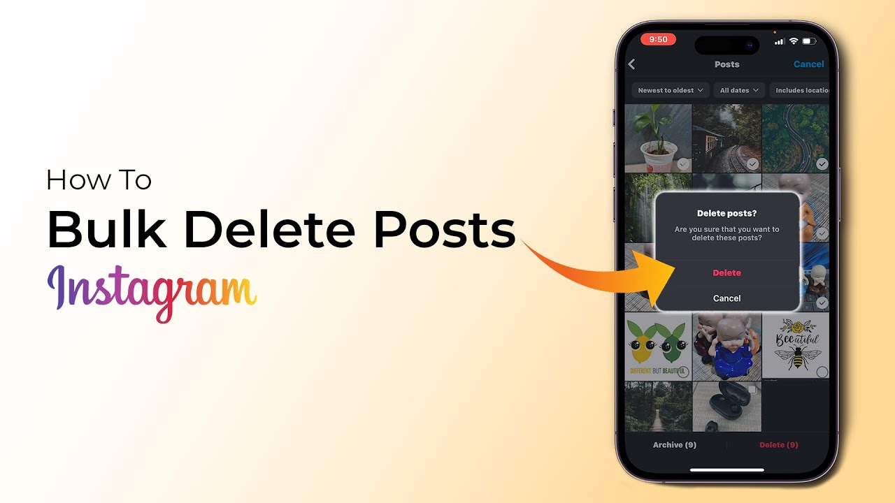 Как массово удалить посты в Instagram?