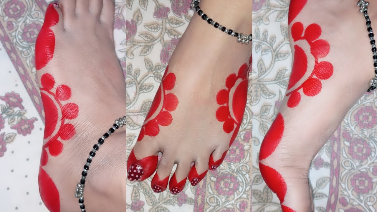 🌺सुंदर अल टा डिजाइन #सुंदर महाबार मेहंदी डिजाइन #alta design #foral mahabar mehendi designs ✨💞🌸🪷🌼