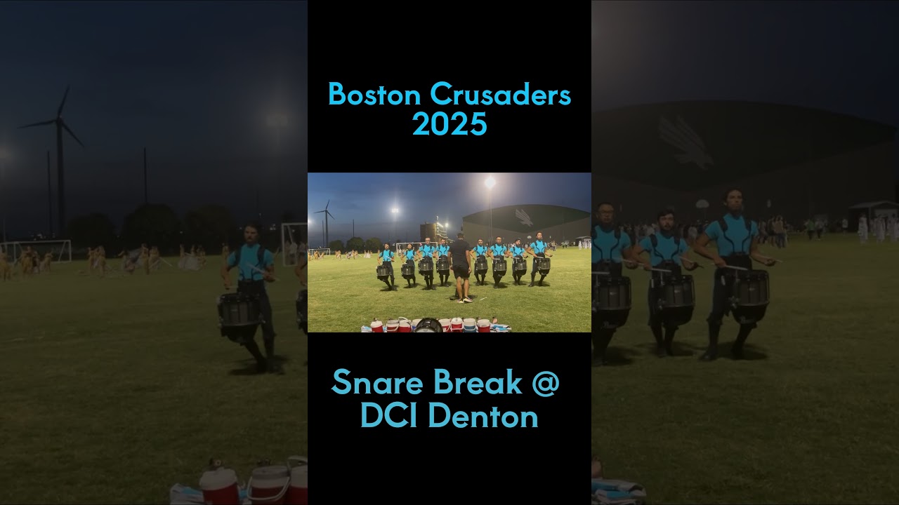 Boston Crusaders Snare Break @ DCI Denton #marchingpercussion #drumline #battery #dci  #drums #snare