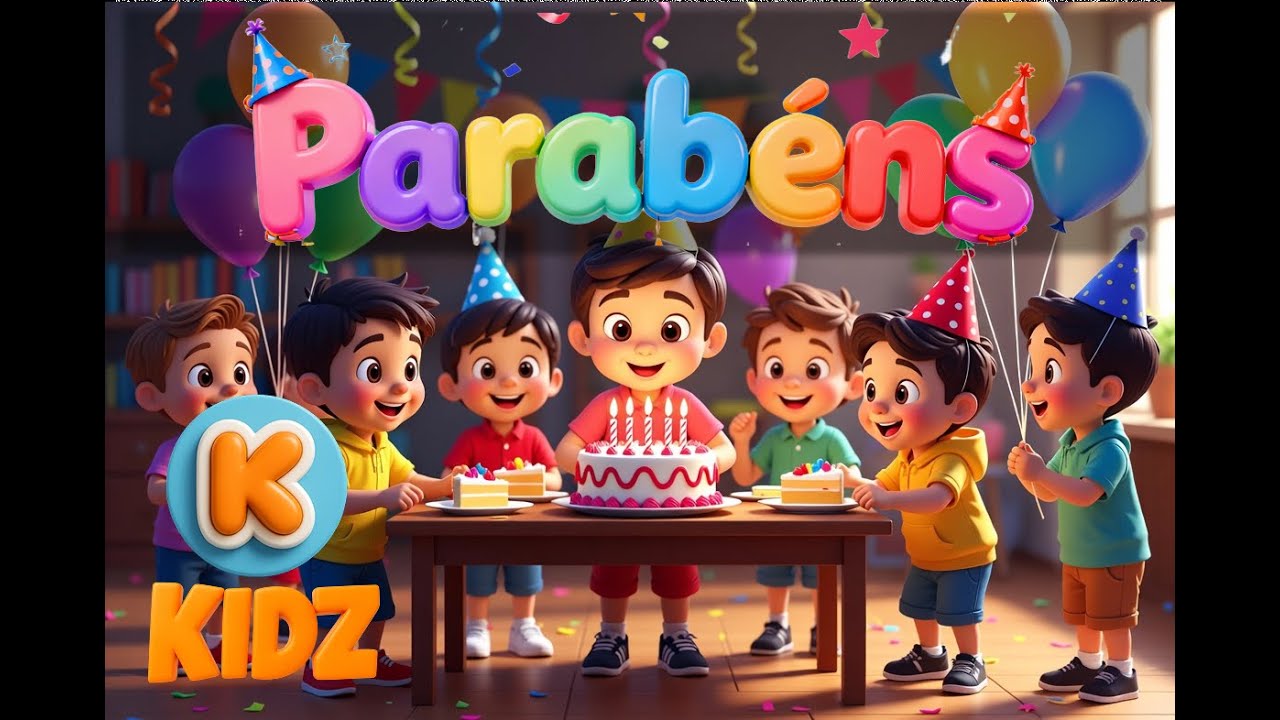Parabéns  🎉🎂🎵 Feliz Aniversário - Música Infantil Divertida para Crianças 🥳