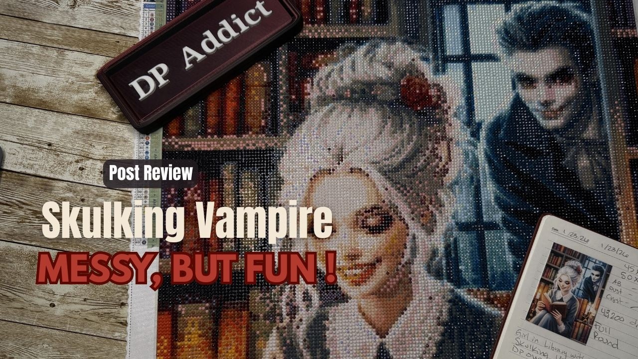 Skulking Vampire | Budget Diamond Painting Post Review (Messy, But Fun)