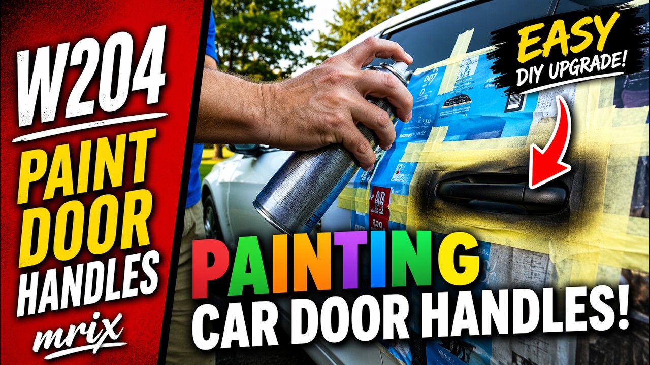 Spray Painting My White Car’s Door Handles Black