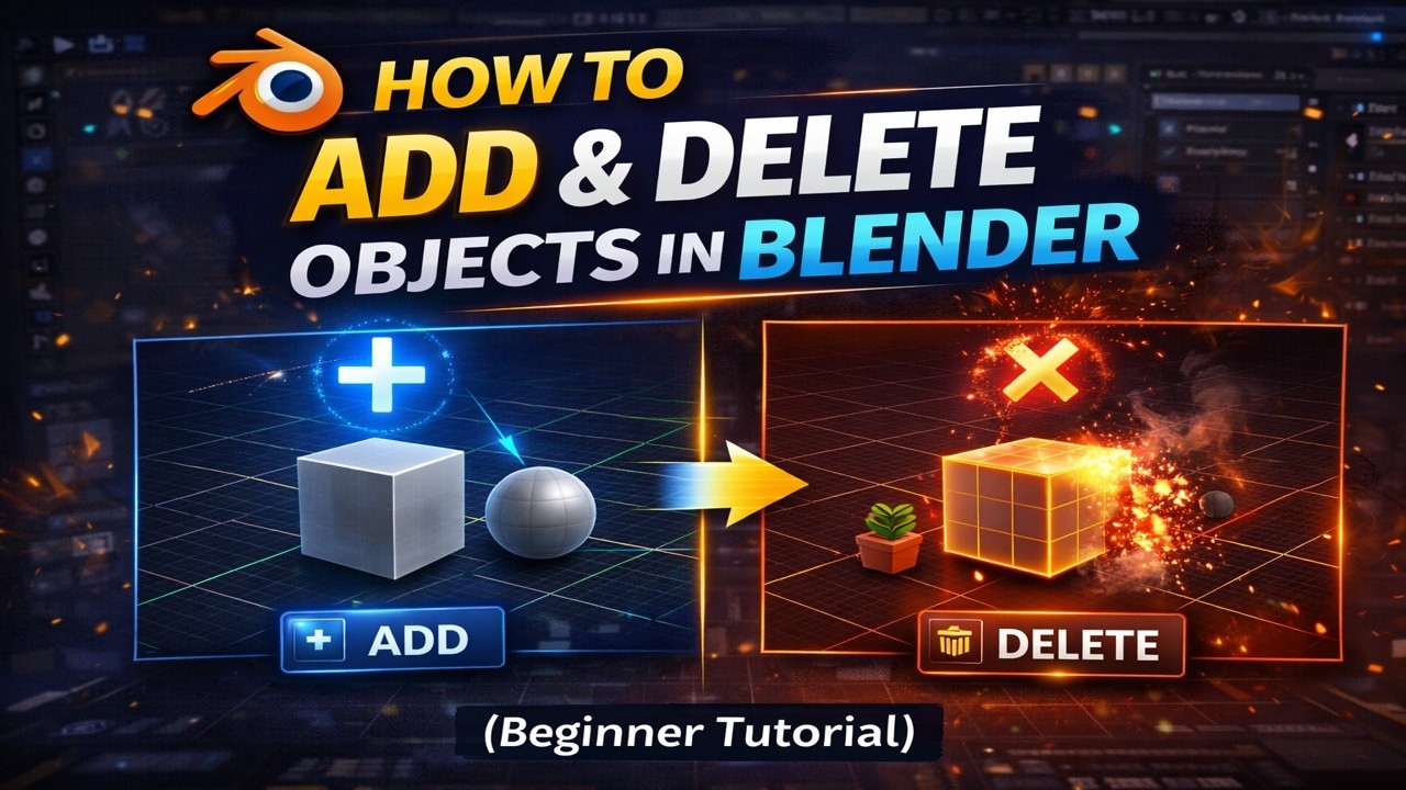 How to Add and Delete Objects in Blender (Beginner Tutorial)
