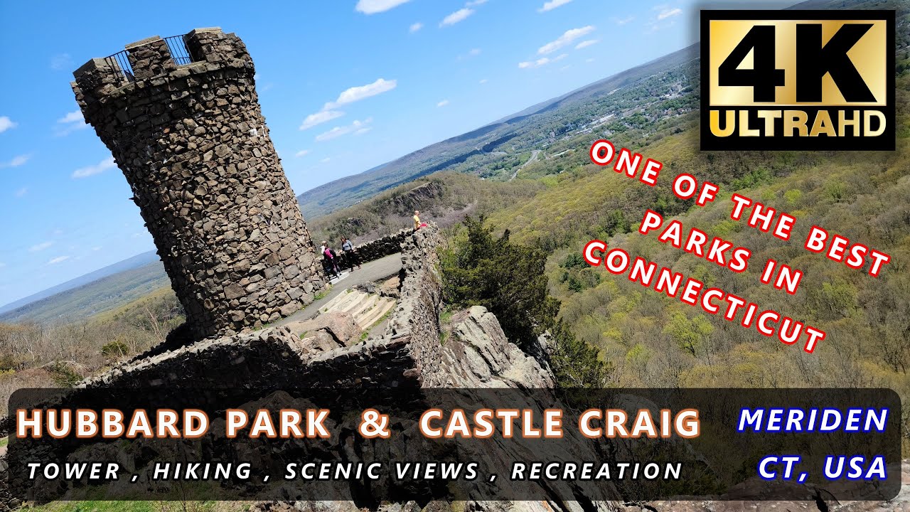 Hubbard Park & Castle Craig, Meriden, CT [4K] - One of The Best parks in Connecticut, Hiking, Tower