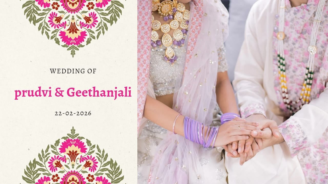 Prudvi weds Geethanjali