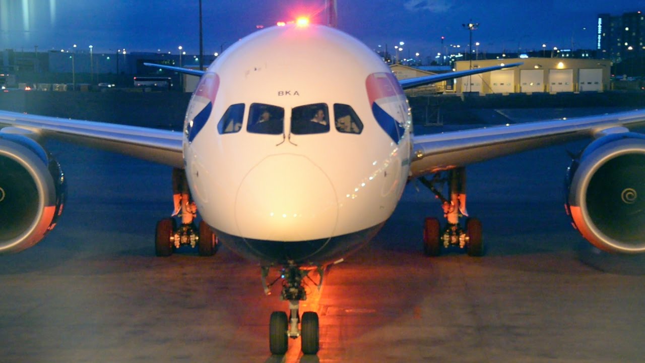 British Airways Boeing 787-9 Dreamliner Onboard Night Takeoff