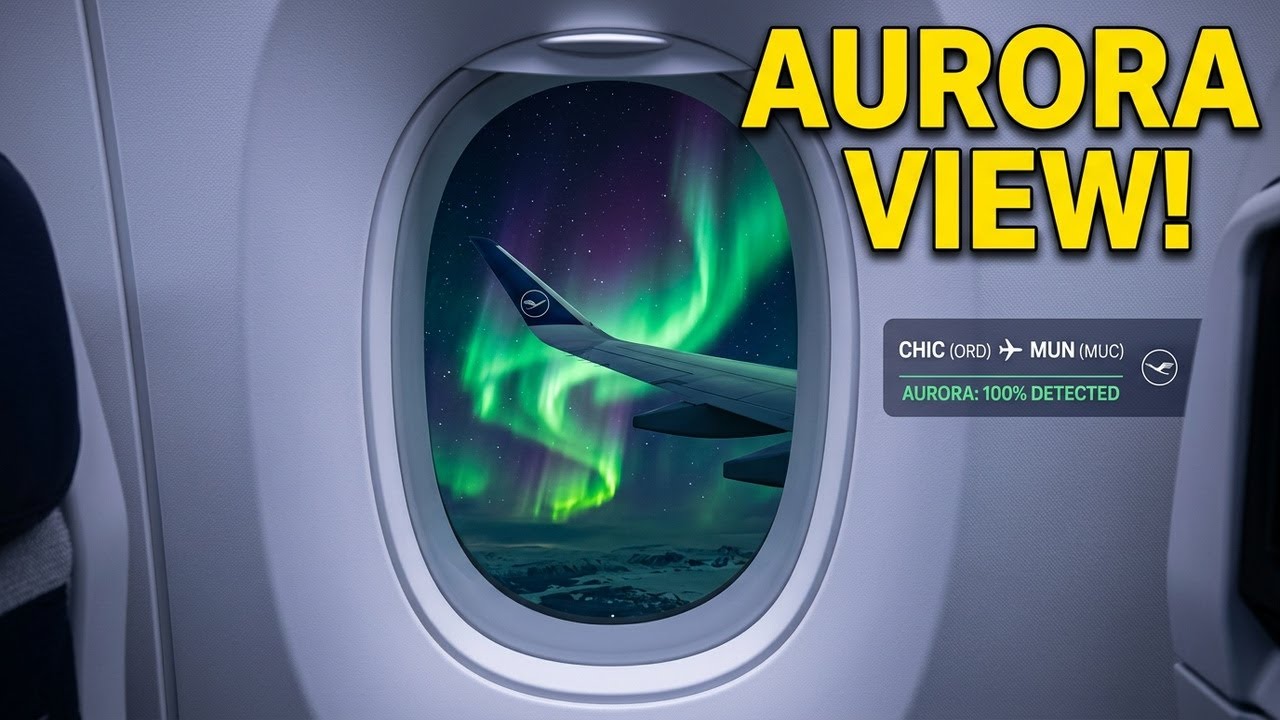 See The Northern Lights From A Lufthansa Airbus 350 – Chicago To Munich