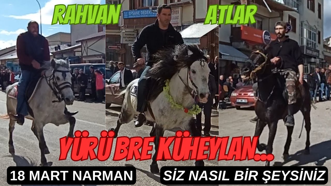 18 MART: ERZURUM NARMAN KURTULUŞ GÖSTERİLERİ / Rahvan Atlar Asfaltı Parçalayarak Yarıştılar