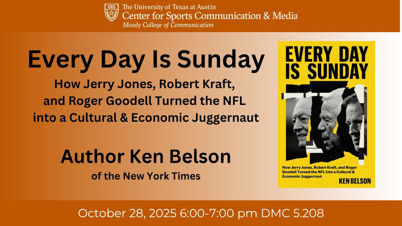 CSCM Author Talk with  Ken Belson: Everyday is Sunday