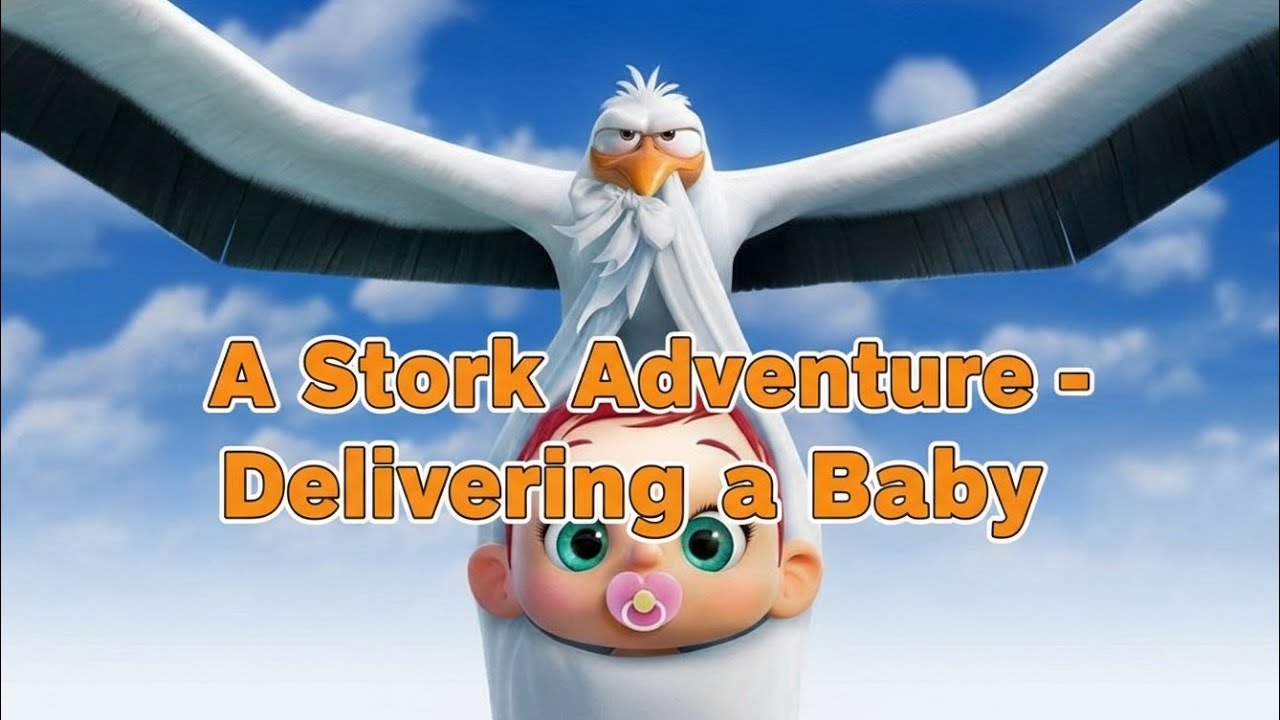 A Stork Adventure Delivering a Baby  | Animated Kids Story | Bedtime Fairy Tale