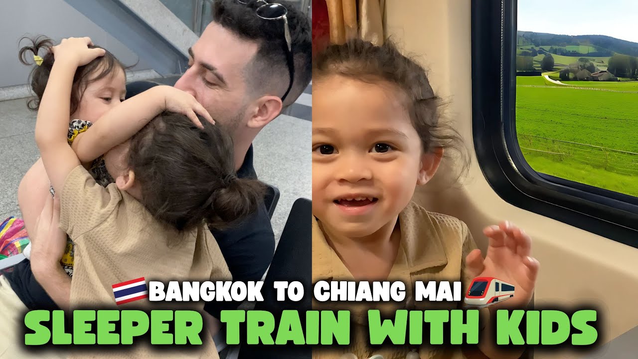 🚂 Overnight TRAIN with MILAD & MILANA in Thailand! 🇹🇭 | Family Travel Vlog